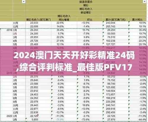 2024澳门天天开好彩精准24码,综合评判标准_最佳版PFV17.02