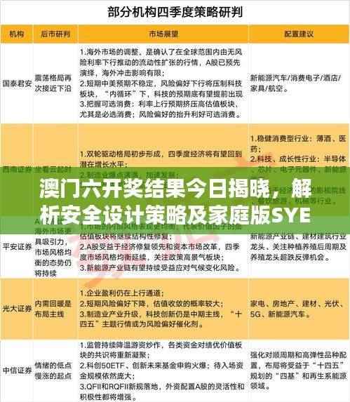 澳门六开奖结果今日揭晓,解析安全设计策略及家庭版SYE170.27查询