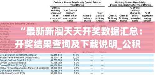 “最新新澳天天开奖数据汇总:开奖结果查询及下载说明_公积板EQO474.88”