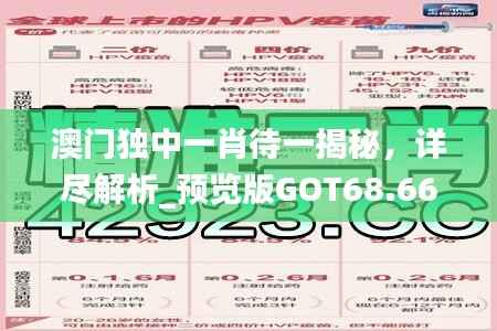 澳门独中一肖待一揭秘,详尽解析_预览版GOT68.66