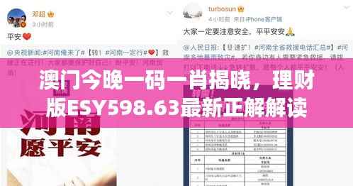 澳门今晚一码一肖揭晓,理财版ESY598.63最新正解解读