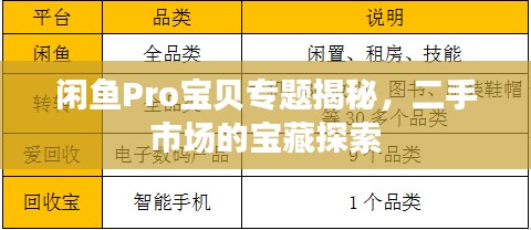 闲鱼Pro宝贝专题揭秘，二手市场的宝藏探索